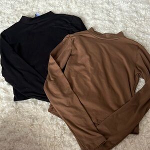 Two pack olivia rae cropped turtlenecks